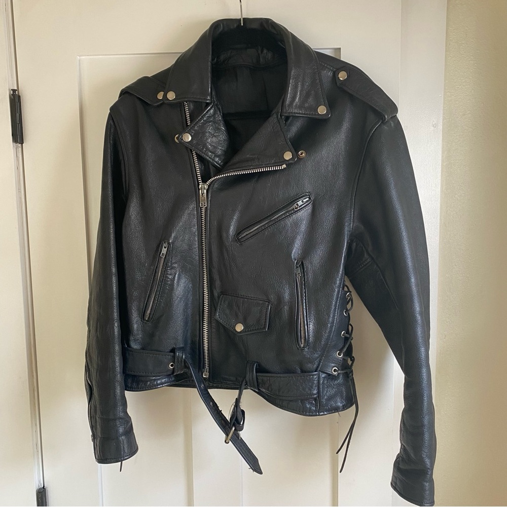 Vintage Leather Motorcycle Jacket